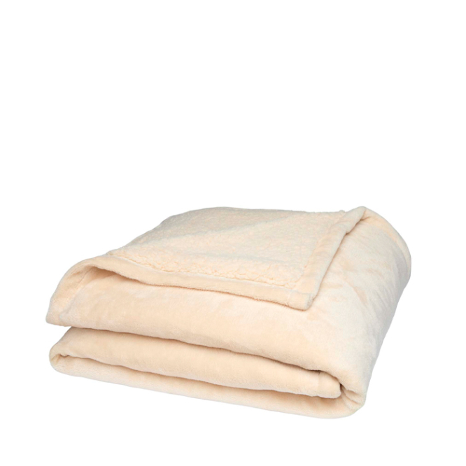 Manta de sherpa reciclada, toque agradável e confortável 126 x 152 cm