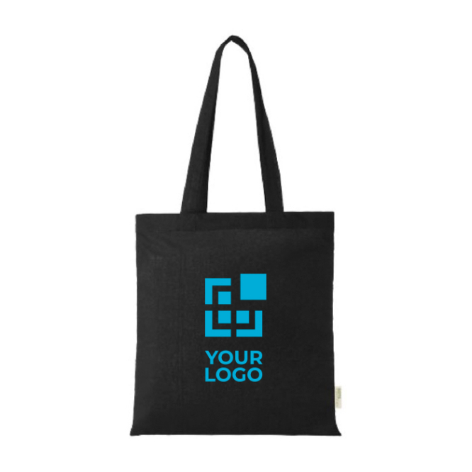 Saco tote de algodão reciclado 140 g/m2 vista principal