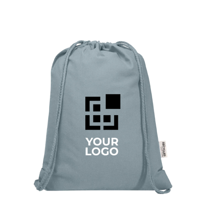 Mochila de cordão de algodão reciclado e rPET 5 L 140 g/m2