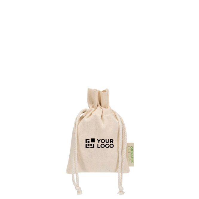 Saco-oferta de algodão com fecho de cordão 140 g/m2