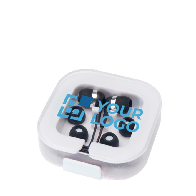 Auriculares confortáveis tipo-C com caixa de plástico reciclado