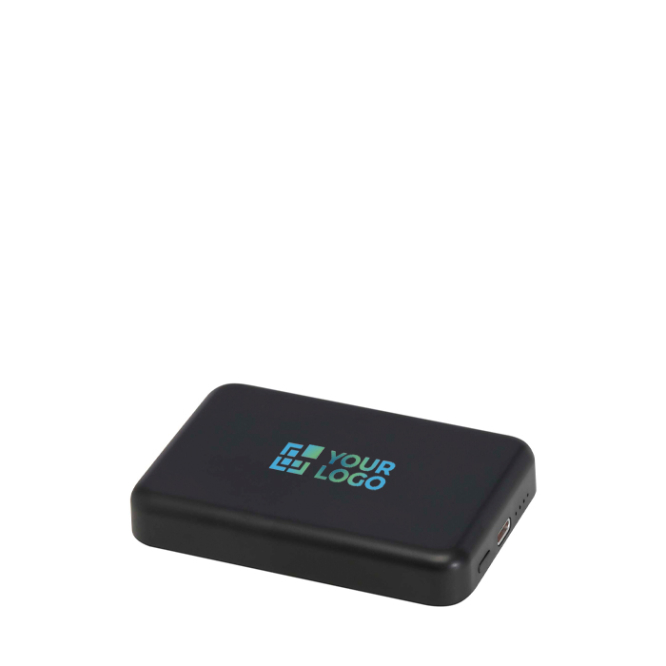 Powerbank sem fios magnético de plástico reciclado 5000 mAh