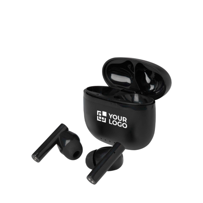 Auriculares Bluetooth 6.0 com estojo de carga e cabo Tipo-C