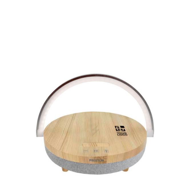 Coluna Prixton 4 em 1 de 10W luz LED e base de carregamento sem fios