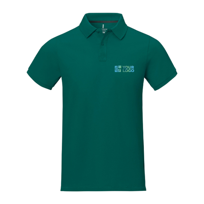 Polo de manga curta, algodão piqué, homem 200 g/m2 Elevate Life 