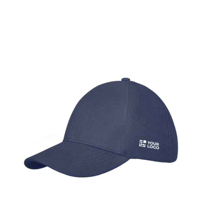 Boné personalizado de 6 painéis em algodão vista principal