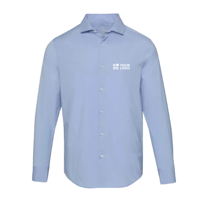 Camisa popelina manga comprida, corte reto homem 133 g/m2 Elevate