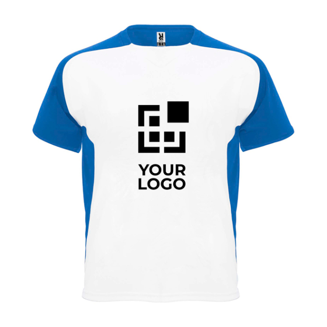 T-shirt sport bicolor infantil manga curta 140 g/m2 Roly Bugatti 