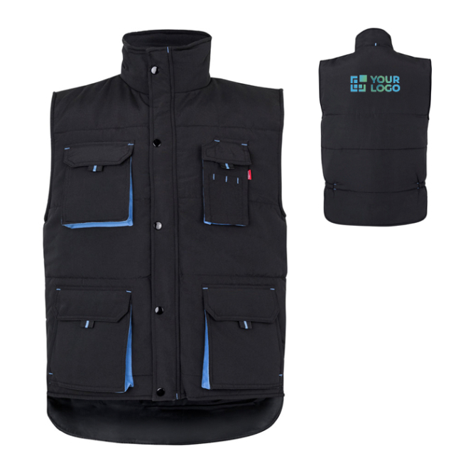 Colete de trabalho unissexo multibolsos de poliéster 120 g/m2 Velilla 