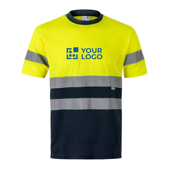 T-shirt trabalho técnica, poliéster alta visibilidade 140 g/m2 Velilla 