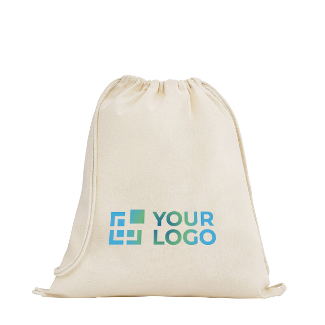 Mochila de cordão natural totalmente feita de algodão 140 g/m2