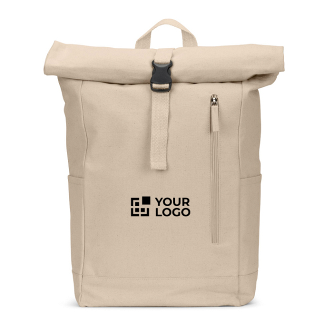 Mochila roll-top com fecho superior e bolsos 17L 380 g/m²