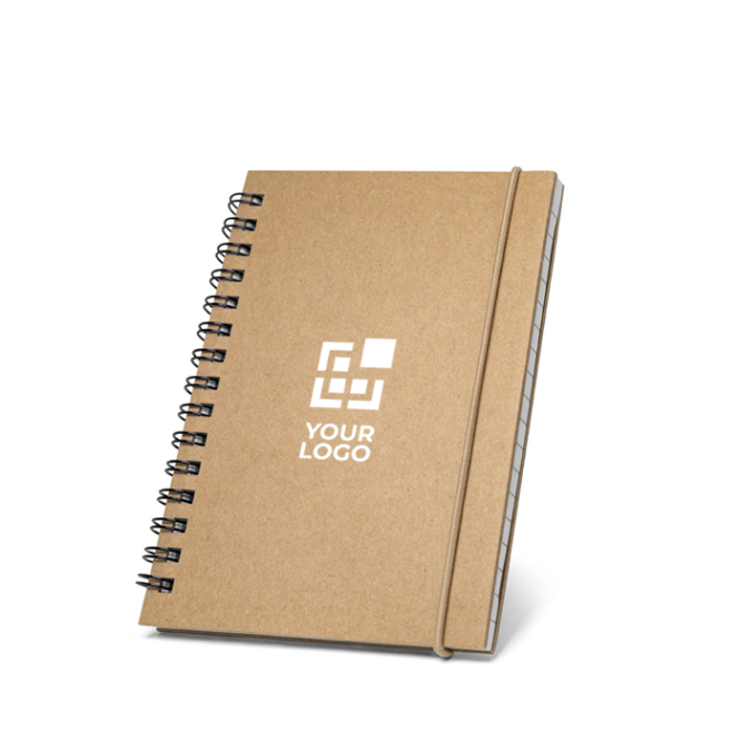 Caderno espiral A6 com capa rígida em cartão vista principal