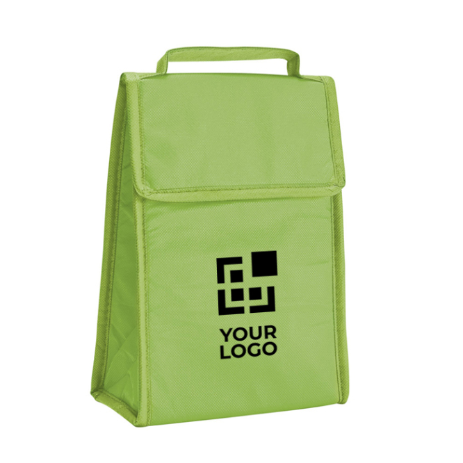 Bolsa térmica dobrável com logotipo cor verde