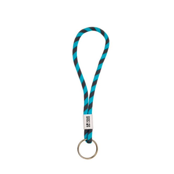 Porta-chaves tipo lanyard ajustável com anilha metálica vista principal