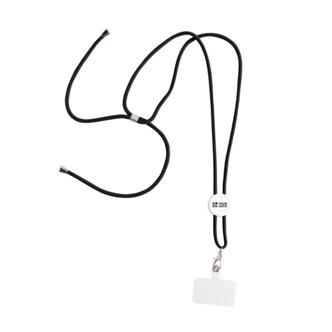 Lanyard para levar o telemóvel de RPET com peça ajustável vista principal
