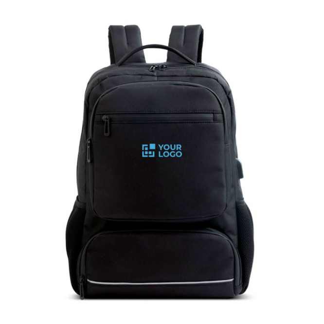 Mochila para PC com bolsa térmica e cabo de carregamento 15,6