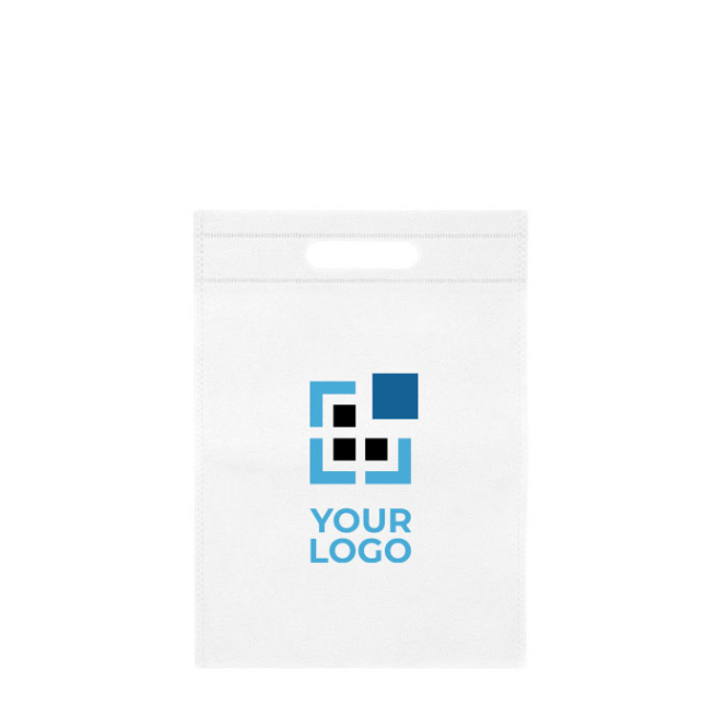 Saco pequeno de non-woven de cores com asa oca 80 g/m2 vista principal