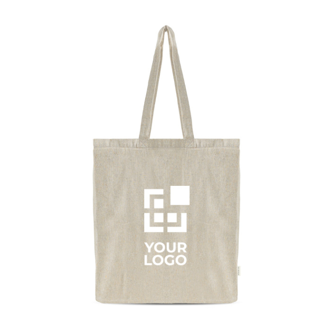 Saco de algodão reciclado mélange com asas compridas 150 g/m²