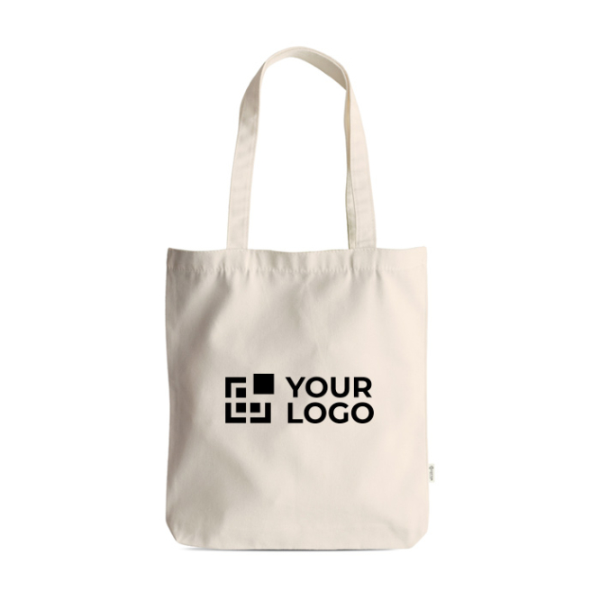 Saco de algodão e plástico reciclados com asas de 310 g/m²