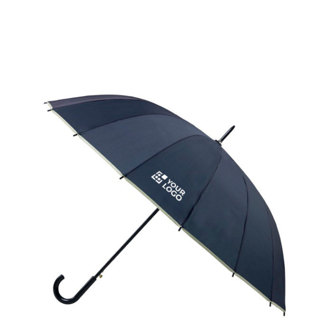 Guarda-chuva automático com punho de madeira e 16 painéis Ø120 vista principal