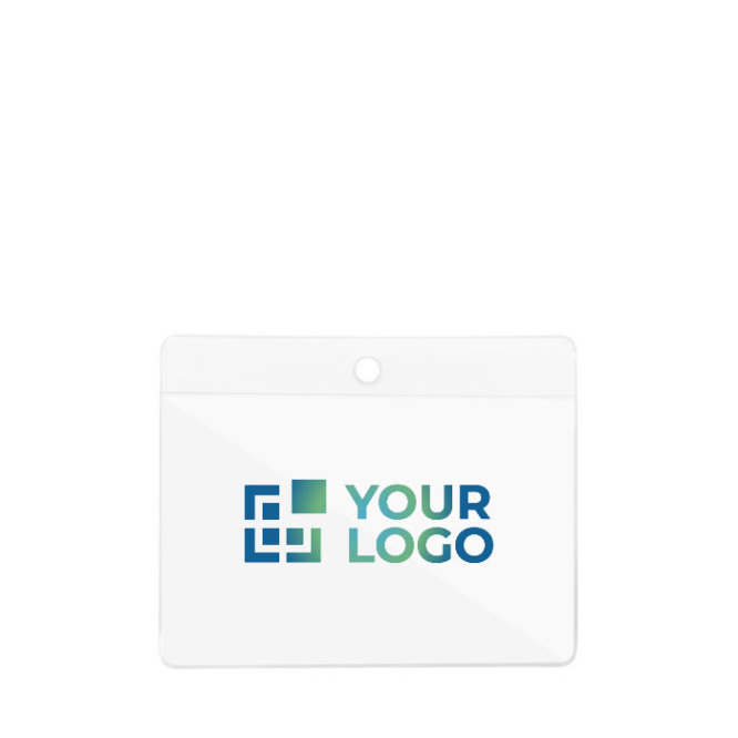 Identificador de PVC ideal para levar uma acreditação 9x5.5cm vista principal