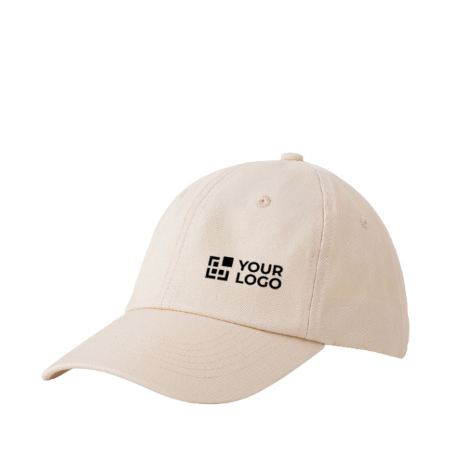 Boné de basebol estilo dad hat de 6 painéis em algodão 250 g/m2