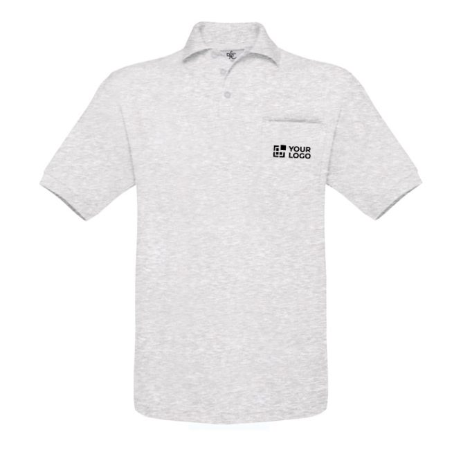 Polo 100% de algodão de manga curta para homem 180 g/m2 B&C 