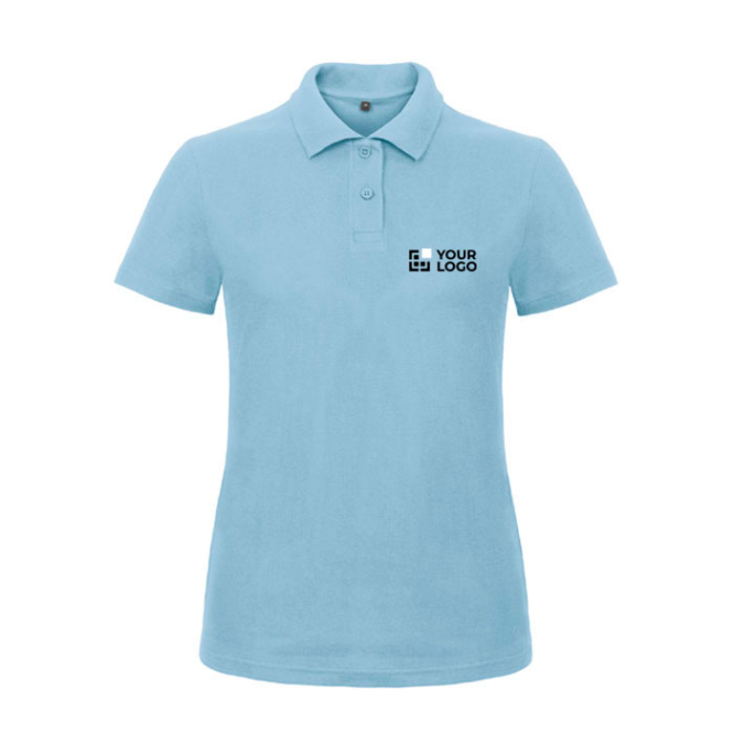 Polo de algodão piqué para mulher de manga curta 180 g/m2 B&C vista principal