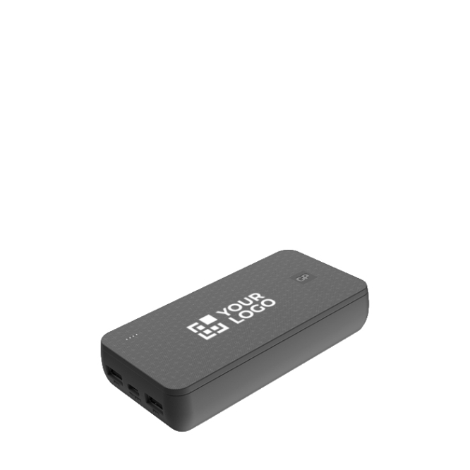 Powerbank 20 000 mAh com 3 cargas simultâneas e portas USB-A e USB-C