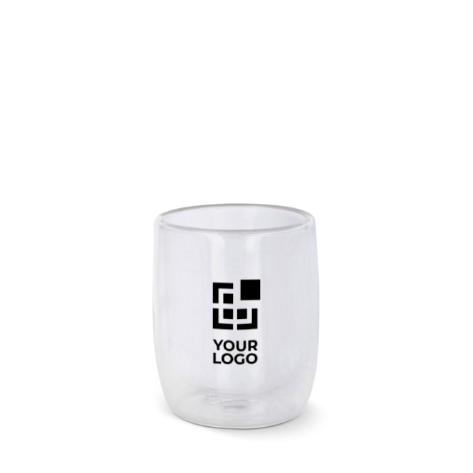 Copo de vidro de parede dupla para o café com capacidade de 230 ml vista principal