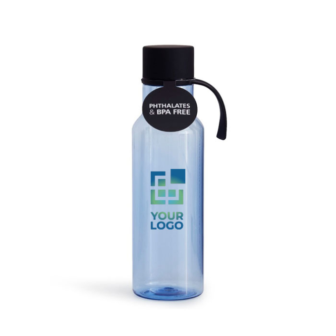 Garrafa de plástico sem BPA em cores transparentes 600 ml vista principal