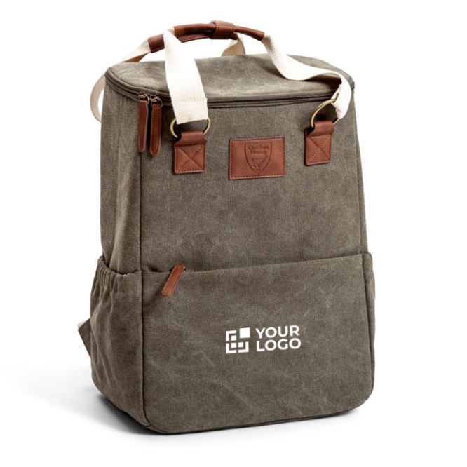 Mochila térmica de lona, asa resistente e vários compartimentos 23 L vista principal