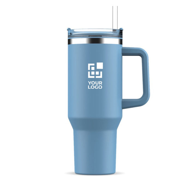 Copos térmicos personalizados grandes, aço inoxidável, palhinha 1,2 L vista principal