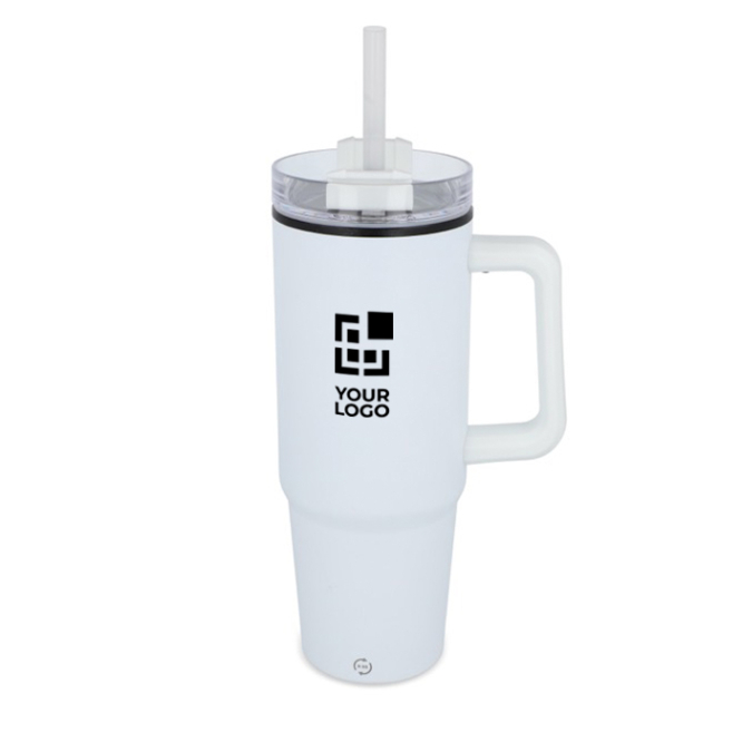 Caneca de aço inoxidável compatível com porta-copos 800 ml