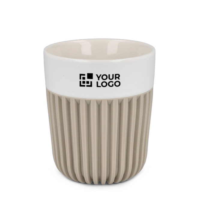 Copo de porcelana feito na Europa com manga isolante 280 ml