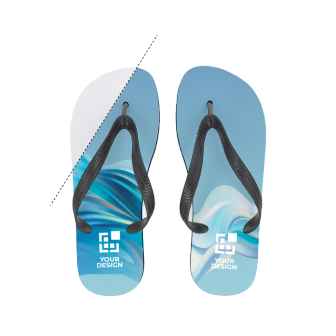 Havaianas com estampado via sublimação e sola de borracha macia