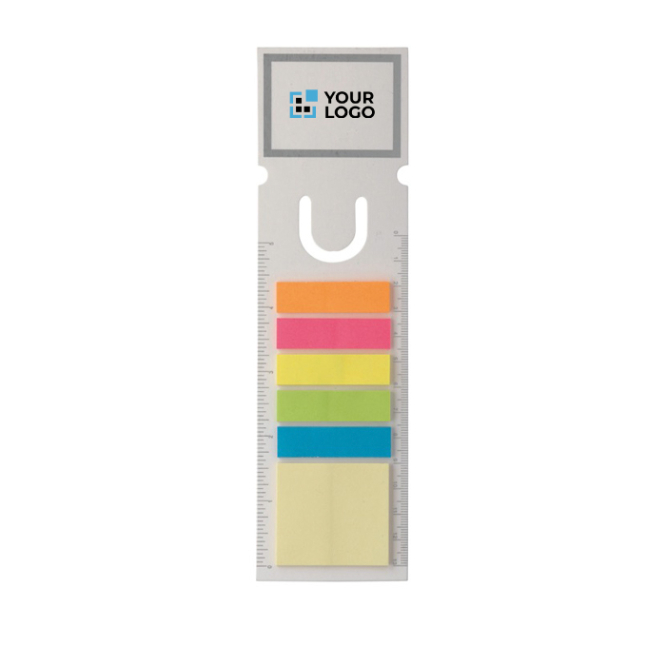 Marcador de livro 44x40mm com notas adesivas em várias cores vista principal