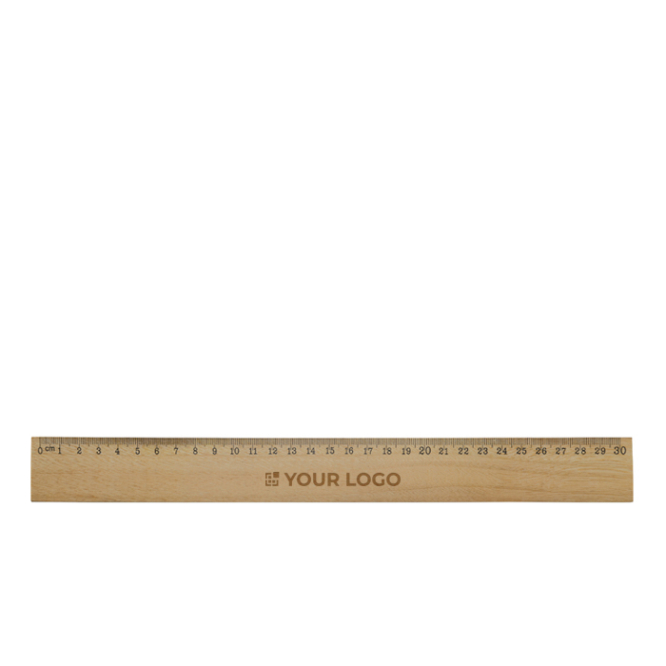 Régua de madeira de cedro com escala métrica até 30 cm
