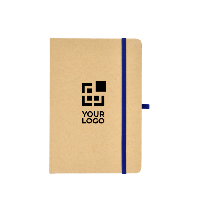 Caderno de cartão com detalhes coloridos, páginas A5 pautadas