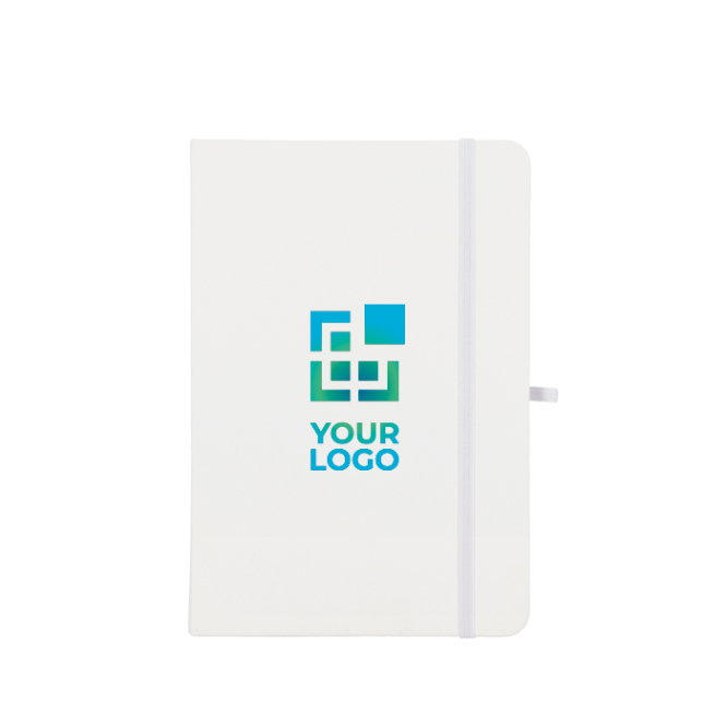 Caderno de PU, notas adesivas e bolso interior, folhas pontilhadas A5