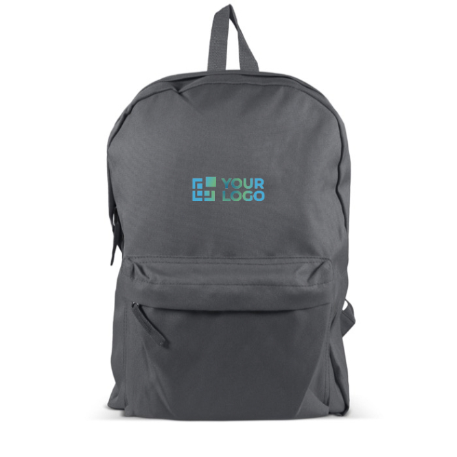 Mochila clássica de RPET em várias cores e bolso frontal vista principal