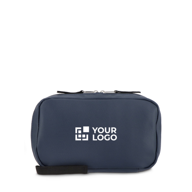 Bolsa organizadora de dispositivos de plástico reciclado com zíper