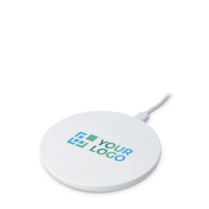 Carregador branco circular com indicador LED na base 15 W