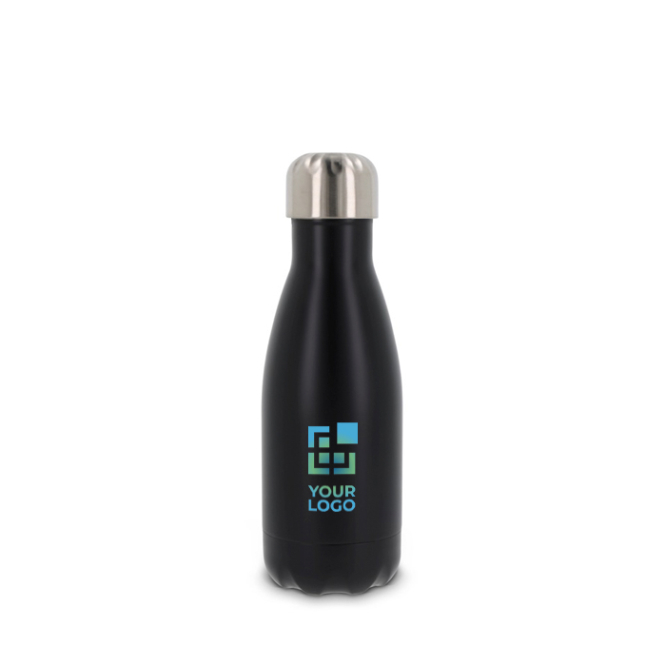 Garrafa de aço inoxidável de parede dupla com tampa prateada 260ml vista principal
