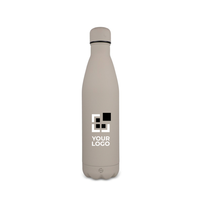 Garrafa de aço inoxidável reciclado com acabamento aveludado 750 ml