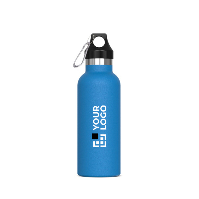 Garrafa de aço inoxidável 100% antifugas com mosquetão 500ml vista principal