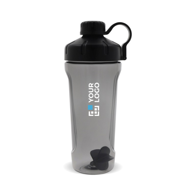 Shaker para o ginásio de plástico com elegante tampa preta 900ml vista principal