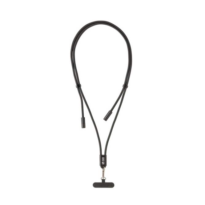 Cabo para telemóvel com USB-C em RPET com fita de pescoço e carga 60W