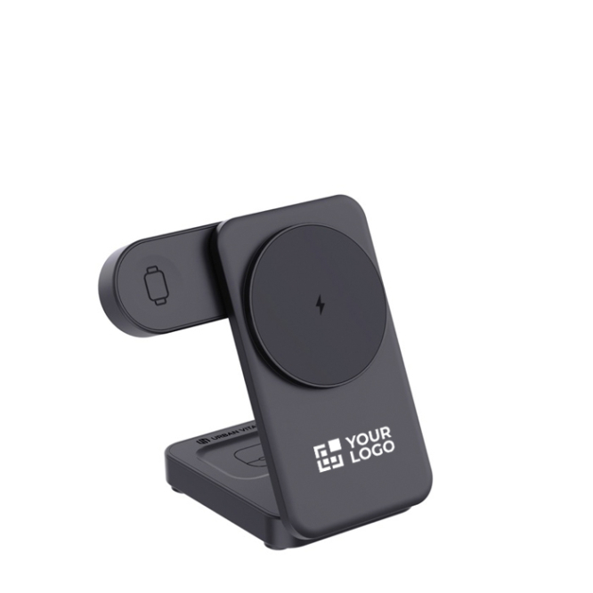 Carregador magnético sem fios 3 em 1 em plástico reciclado 15W